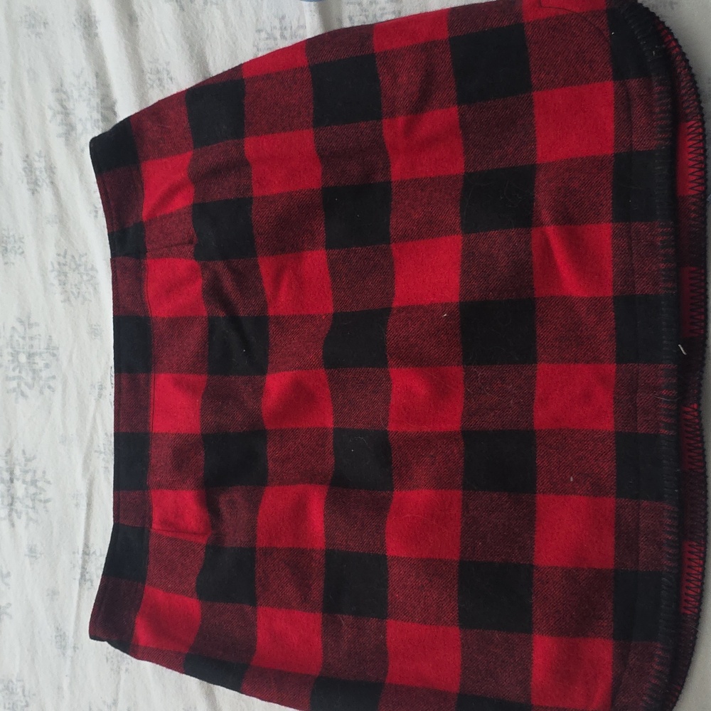 Woolrich Buffalo Plaid Wool Skirt with Pockets Size 14